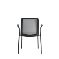 Fauteuil visiteur 4 pieds Reply Air - assise tissu - dossier résille - avec accotoirs fixes