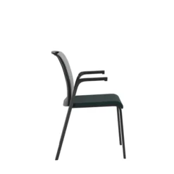 Fauteuil visiteur 4 pieds Reply Air - assise tissu - dossier résille - avec accotoirs fixes