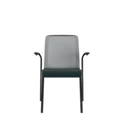 Fauteuil visiteur 4 pieds Reply Air - assise tissu - dossier résille - avec accotoirs fixes