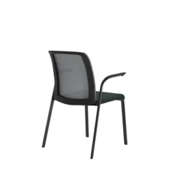 Fauteuil visiteur 4 pieds Reply Air - assise tissu - dossier résille - avec accotoirs fixes