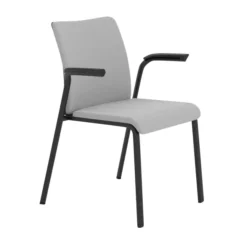 Fauteuil visiteur 4 pieds Reply - tissu - avec accotoirs fixes