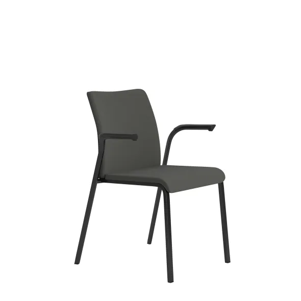 Fauteuil visiteur 4 pieds Reply - tissu - avec accotoirs fixes
