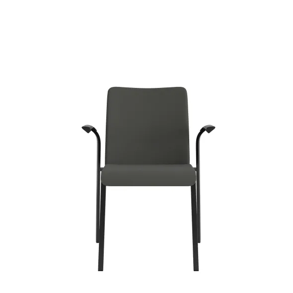 Fauteuil visiteur 4 pieds Reply - tissu - avec accotoirs fixes