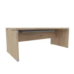 Goulotte d'électrification horizontale Léandre Manager pour bureau mélaminé pieds cadre ou panneaux - pvc alu -