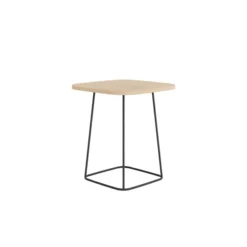 Guéridon carré Modul@ - l. 45 x h. 50 x pr. 45 cm - piétement noir