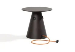 Guéridon Jack - bois - Ø 52 cm x h. 50 cm - avec prises