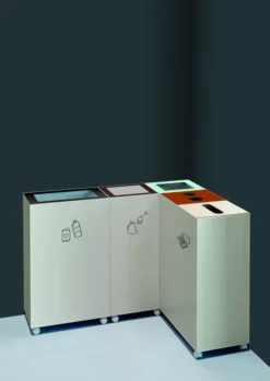 Jeu de pictogrammes pour poubelle Pick Up - papier, canettes et bouteilles, tout venant