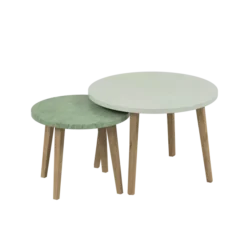 Jeux de deux tables basses gigognes Confluence