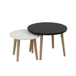 Jeux de deux tables basses gigognes Confluence