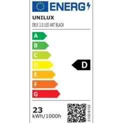 Lampadaire de bureau LED Dely - fût articulé - noir