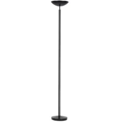 Lampadaire de bureau LED Dely - fût droit fixe - noir