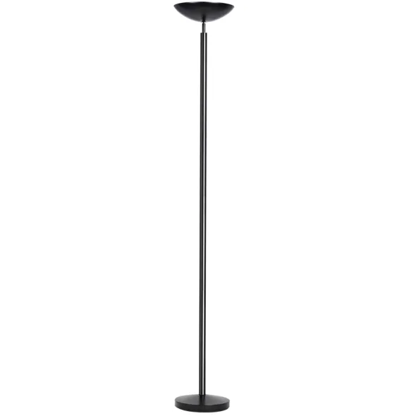 Lampadaire de bureau LED Dely - fût droit fixe - noir