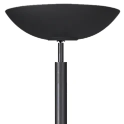 Lampadaire de bureau LED Dely - fût droit fixe - noir