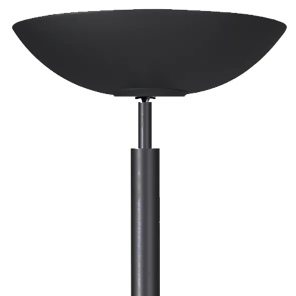 Lampadaire de bureau LED Dely - fût droit fixe - noir