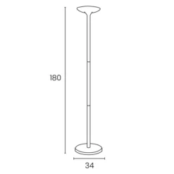 Lampadaire de bureau LED Pryska - noir