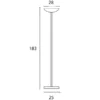 Lampadaire LED First Led droit- noir