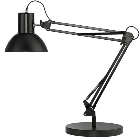 Lampe de bureau de type architecte LED Success 66 - sur socle ou pince - noir - 11 W