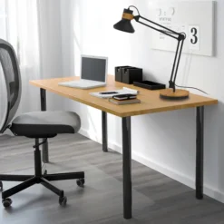 Lampe de bureau LED Baya Bamboo noir