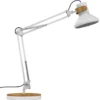 Lampe de bureau LED Baya Bamboo blanc