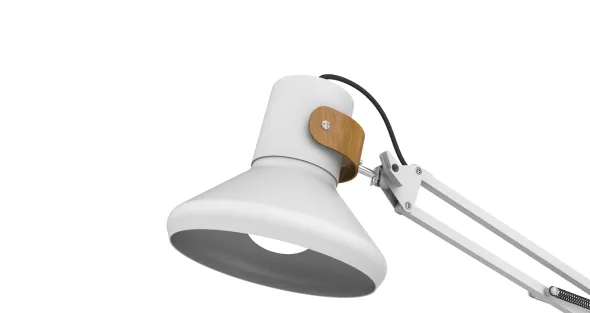 Lampe de bureau LED Baya Bamboo blanc