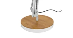 Lampe de bureau LED Baya Bamboo blanc