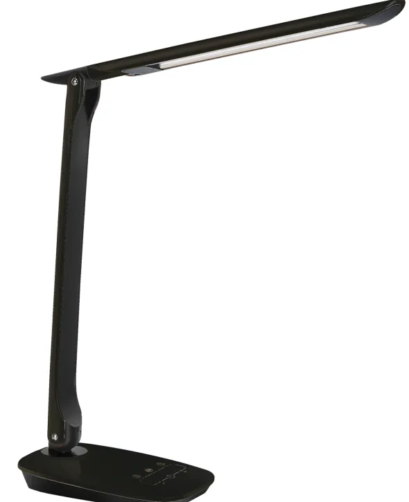 Lampe de bureau LED Eureka noir/noir