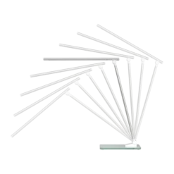 Lampe de bureau LED Popy blanc/gris métal