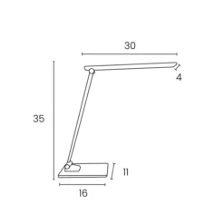 Lampe de bureau LED Popy noir