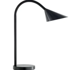 Lampe de bureau LED Sol - à bras flexible - noir - 6 W