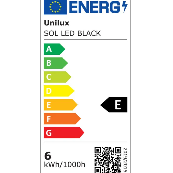 Lampe de bureau LED Sol - à bras flexible - noir - 6 W