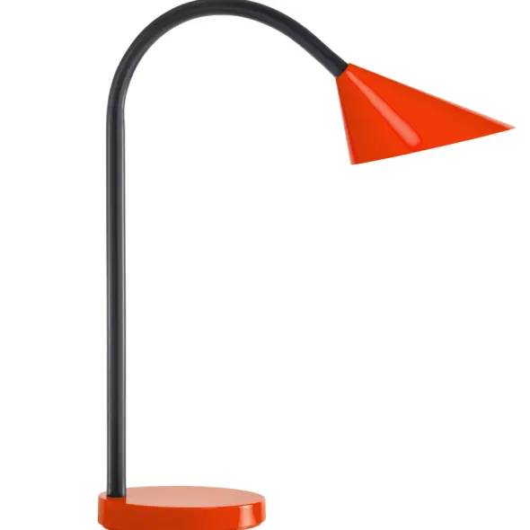 Lampe de bureau LED Sol - à bras flexible - rouge - 6 W
