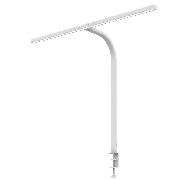 Lampe de bureau LED Strata - fixation à pince - blanc