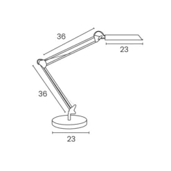 Lampe de bureau LED Swingoled blanche