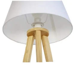 Lampe de chevet Katy - fût trépied bois - 11 W