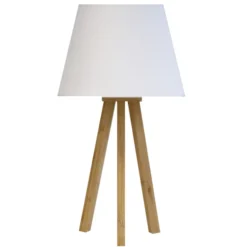 Lampe de chevet Katy - fût trépied bois - 11 W