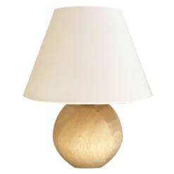 Lampe de chevet LED bloom hêtre - fût sphérique hêtre - 5 W