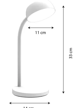Lampe de chevet LED Tamy - à bras flexible - blanc - 6 W