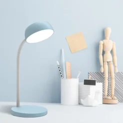 Lampe de chevet LED Tamy - à bras flexible - bleu - 6 W