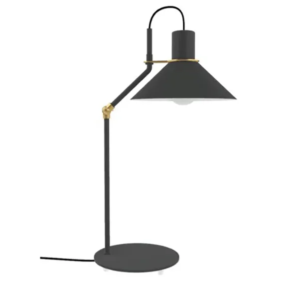 Lampe de lecture fluorescente Zinga - à poser - noir