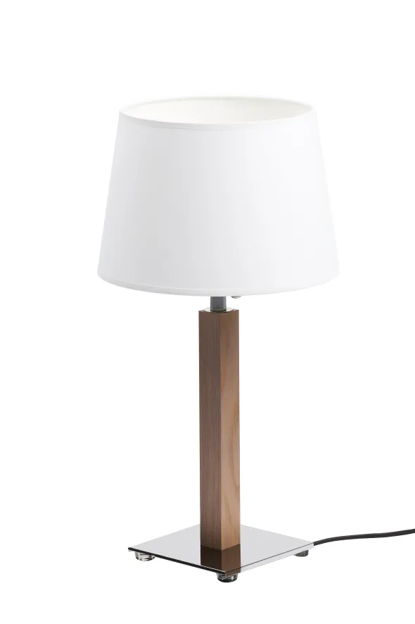 Lampe à poser LED Quatro chêne gris