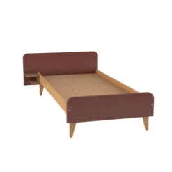 Lit avec chevet intégré - Lagune - 90 x 200 cm - sommier panneau - adapté PMR