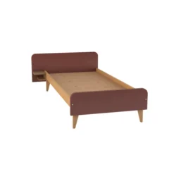 Lit avec chevet intégré - Lagune - 80 x 190 cm - sommier panneau - adapté PMR