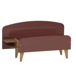 Lit avec chevet intégré - Lagune - 80 x 190 cm - sommier panneau - adapté PMR