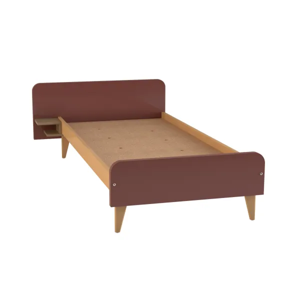 Lit avec chevet intégré - Lagune - 90 x 210 cm - sommier panneau - adapté PMR