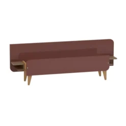 Lit avec chevet intégré - Lagune - 140 x 190 cm - sommier panneau - adapté PMR