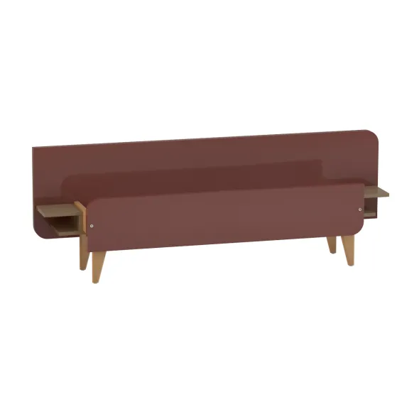 Lit avec chevet intégré - Lagune - 140 x 190 cm - sommier panneau - adapté PMR