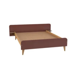 Lit avec chevet intégré - Lagune - 140 x 190 cm - sommier panneau - adapté PMR