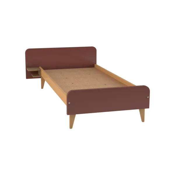 Lit avec chevet intégré - Lagune - 90 x 190 cm - sommier panneau