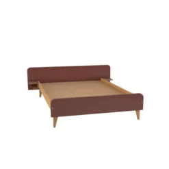 Lit avec chevet intégré - Lagune - 140 x 200 cm - sommier panneau - adapté PMR