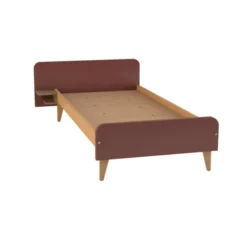Lit avec chevet intégré - Lagune - 90 x 210 cm - sommier panneau